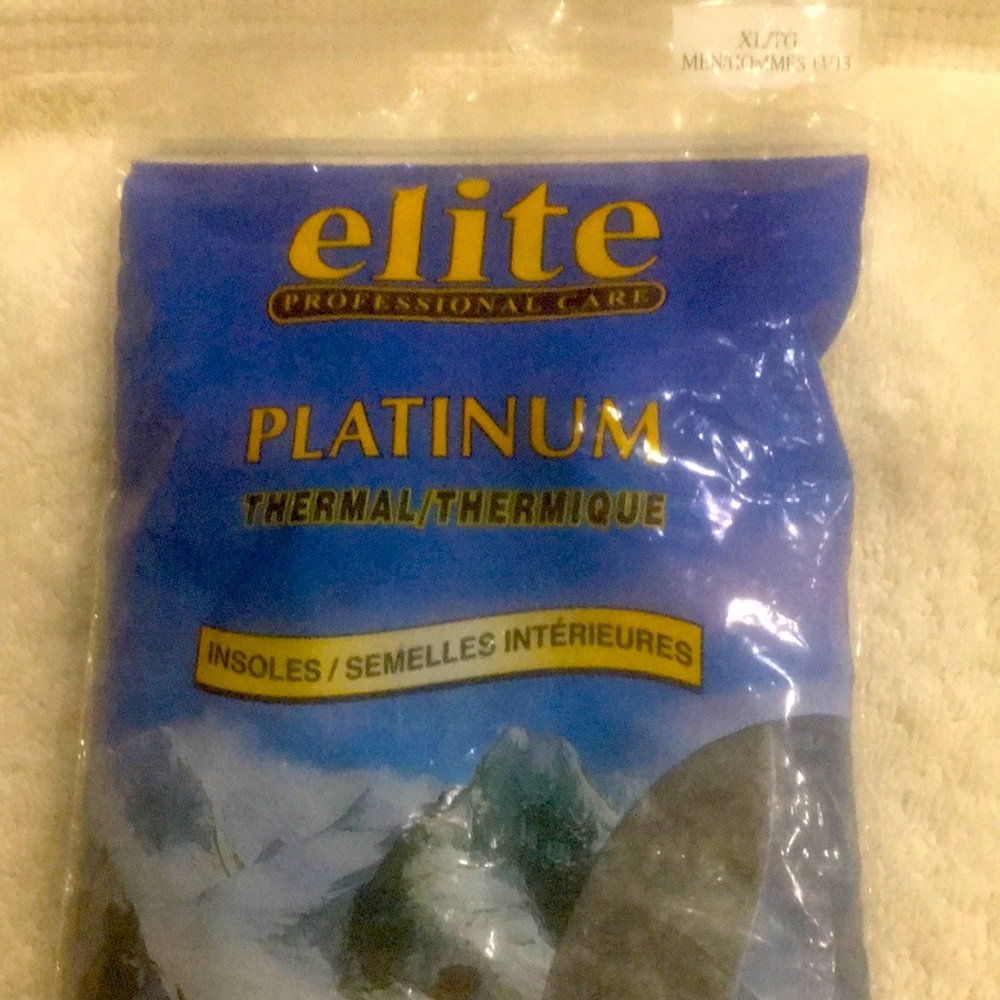 🔥NWT🔥Elite Platinum Thermal Insoles Unisex